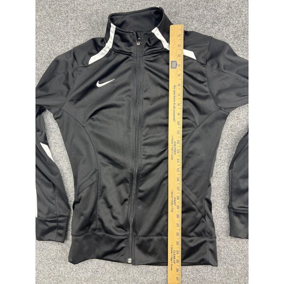 Nike Jacket Womens Medium Black Full Zip Track Training Swoosh Athletic Warm Up - Picture 4 of 8
